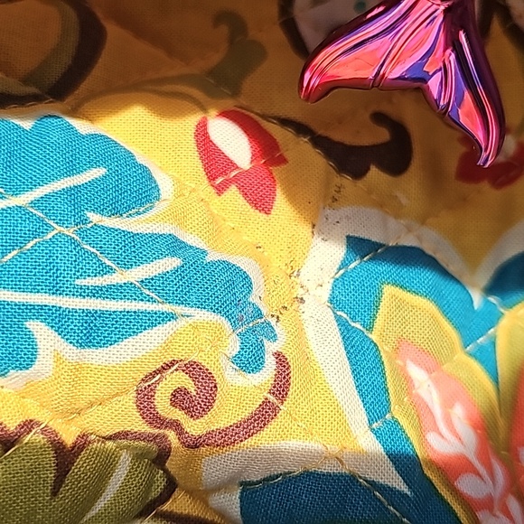 Vera Bradley Retired Provencal Yellow Floral Pattern Backpack VGUC - Picture 5 of 16